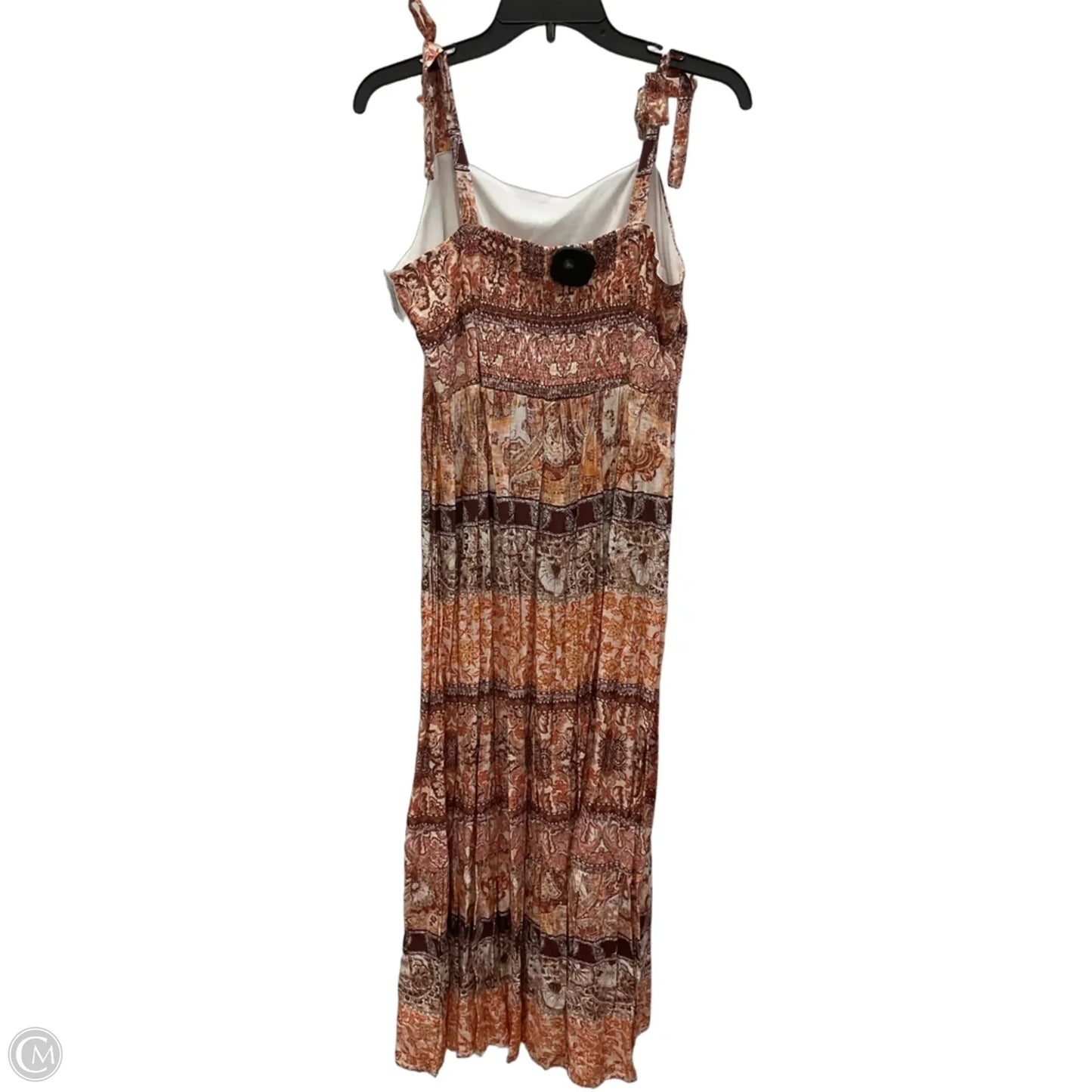 Dress Casual Maxi By Maurices In Brown & Orange, Size: L