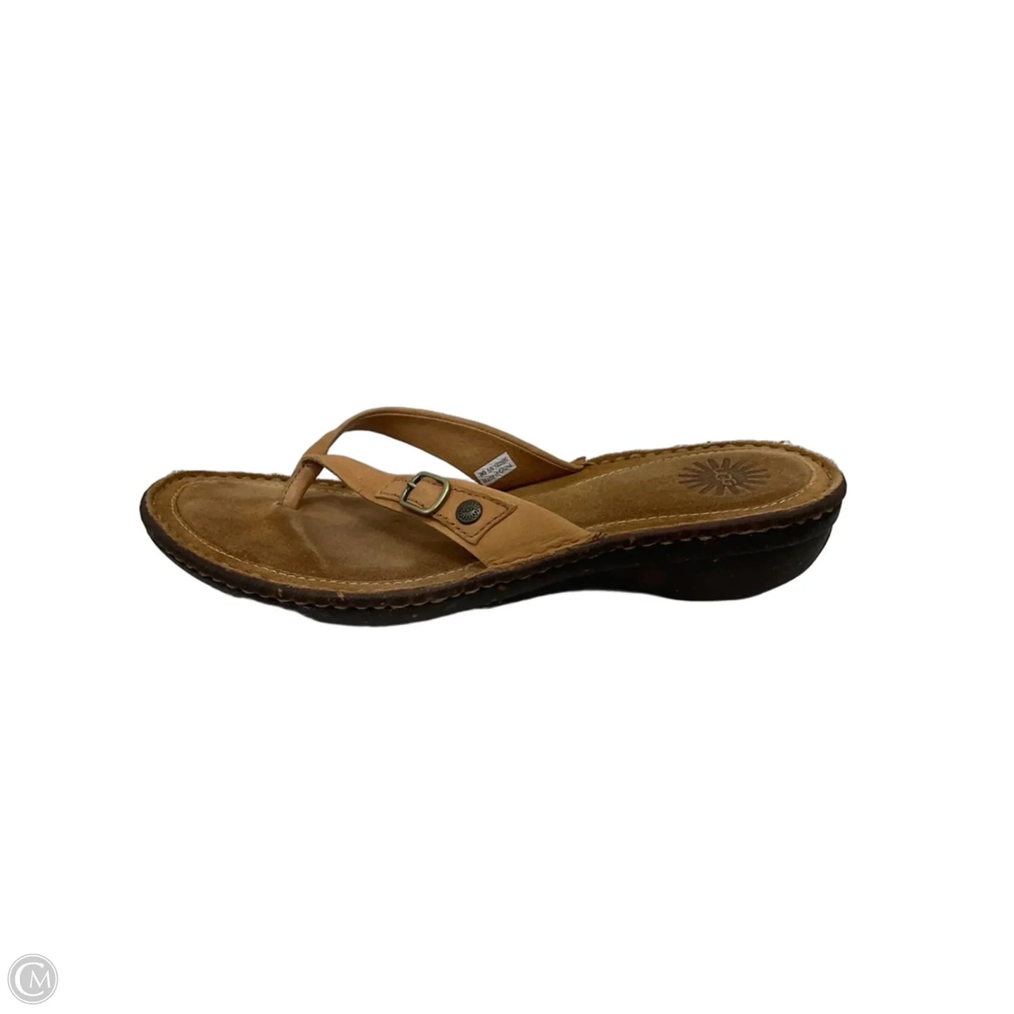 Sandals Designer By Ugg In Tan, Size: 9