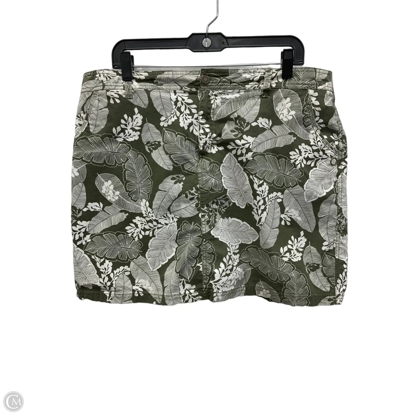 Skort By Croft And Barrow In Green & White, Size: 18