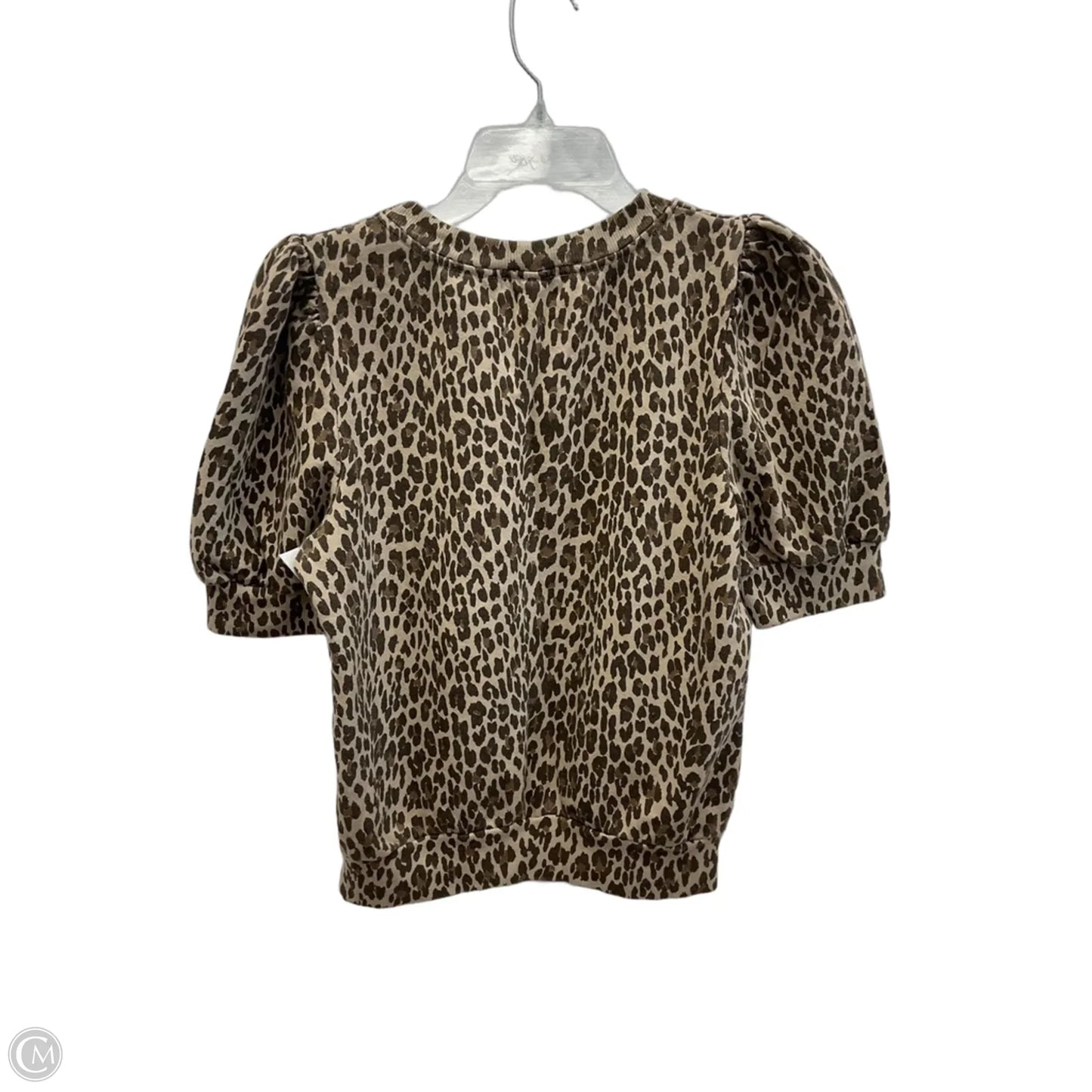Top Short Sleeve By Anthropologie In Animal Print, Size: S