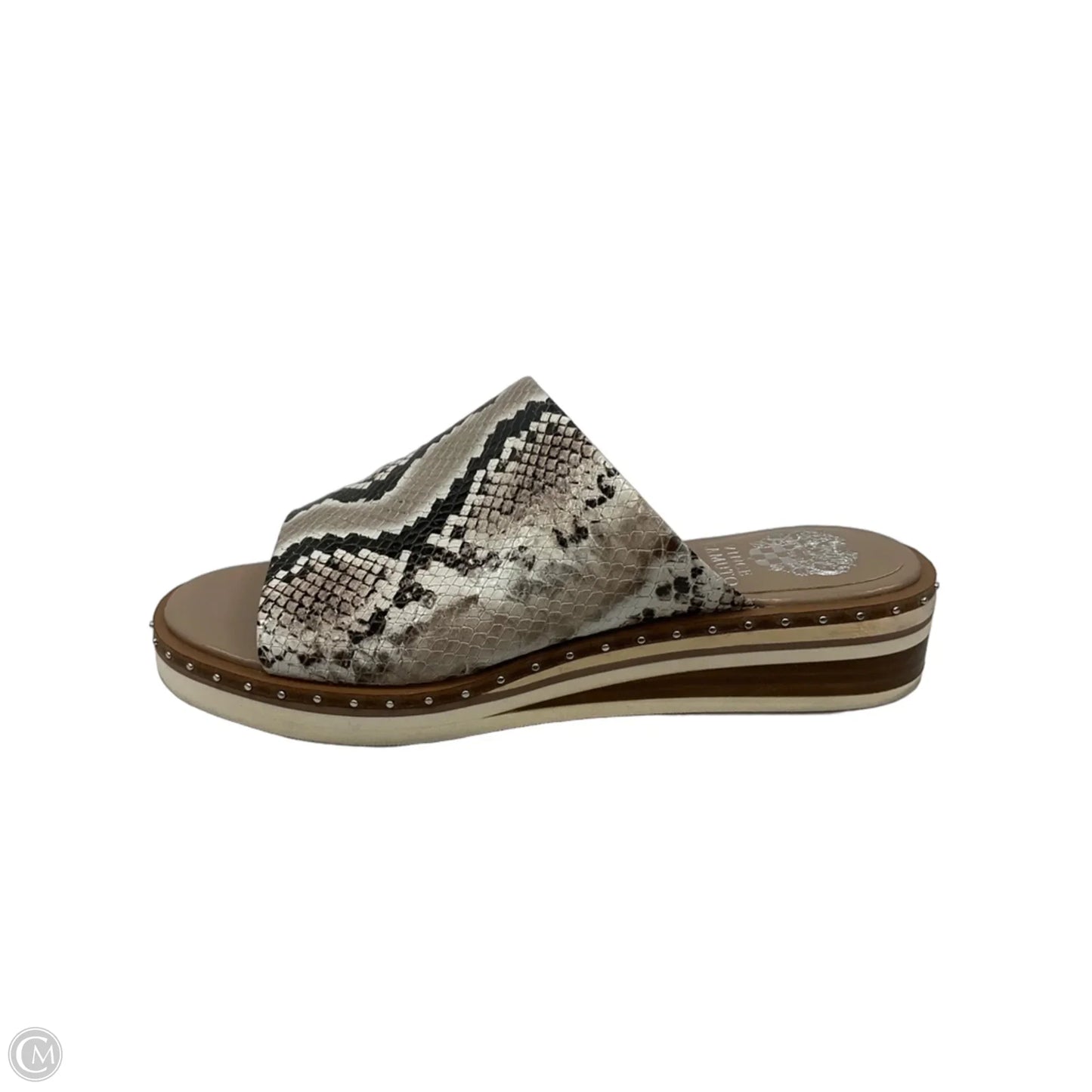 Sandals Heels Wedge By Vince Camuto In Snakeskin Print, Size: 9