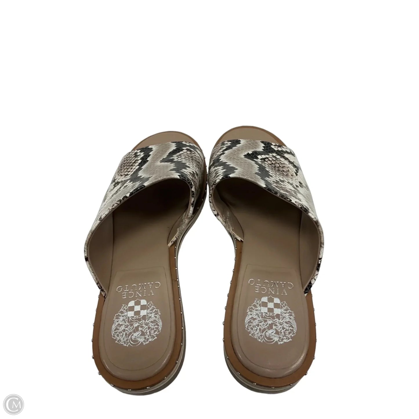 Sandals Heels Wedge By Vince Camuto In Snakeskin Print, Size: 9