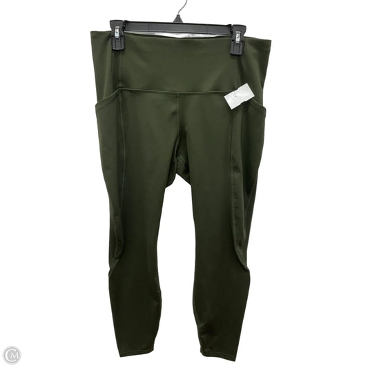 Athletic Leggings By All In Motion In Green, Size: Xl
