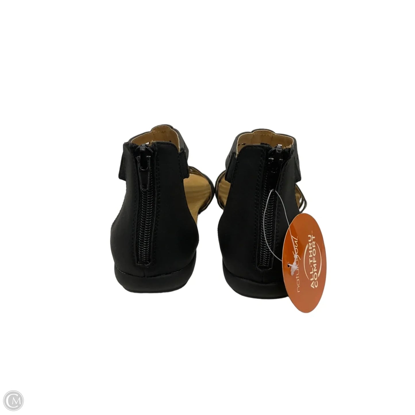 Sandals Flats By Natural Soul In Black & Tan, Size: 8