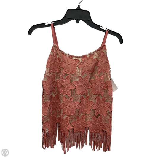 Top Sleeveless Designer By Alice + Olivia In Pink & Tan, Size: S