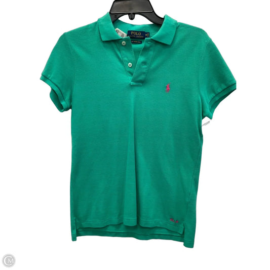 Top Short Sleeve By Polo Ralph Lauren In Green, Size: M