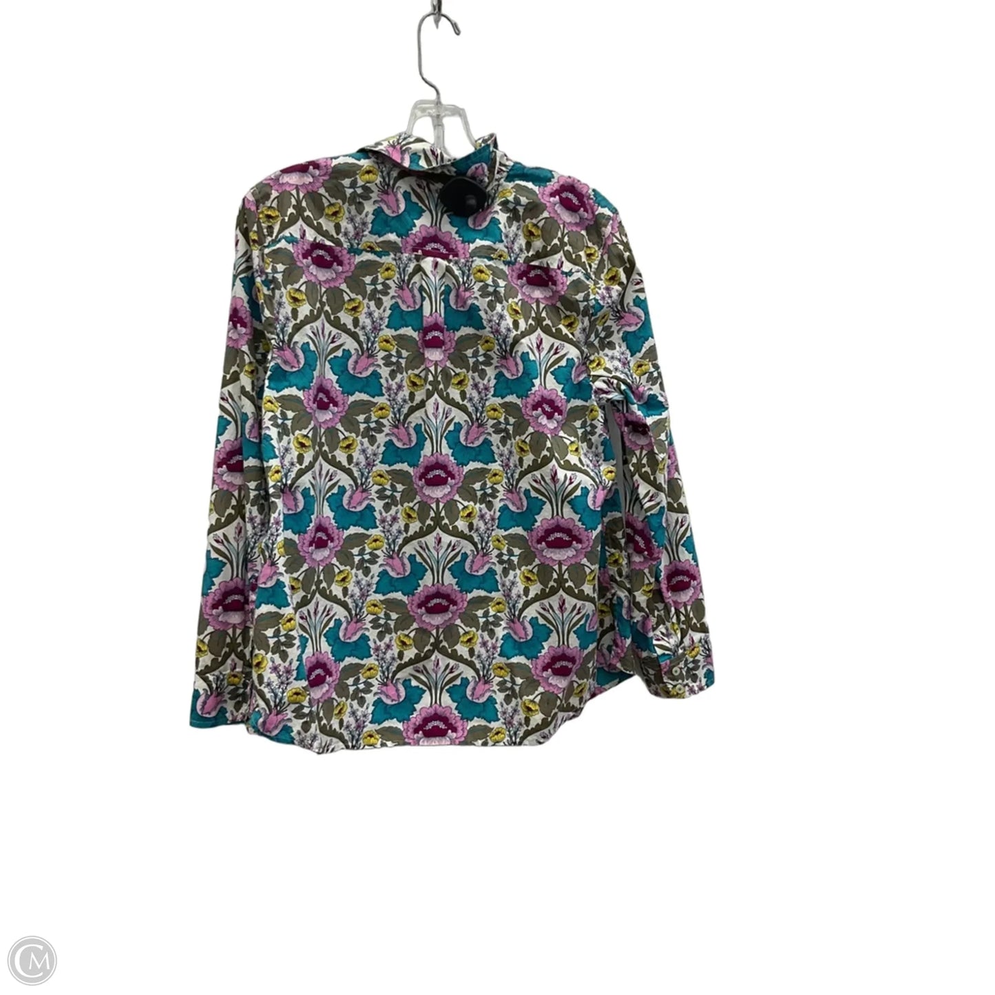 Blouse Long Sleeve By Talbots In Brown & Pink, Size: Lp