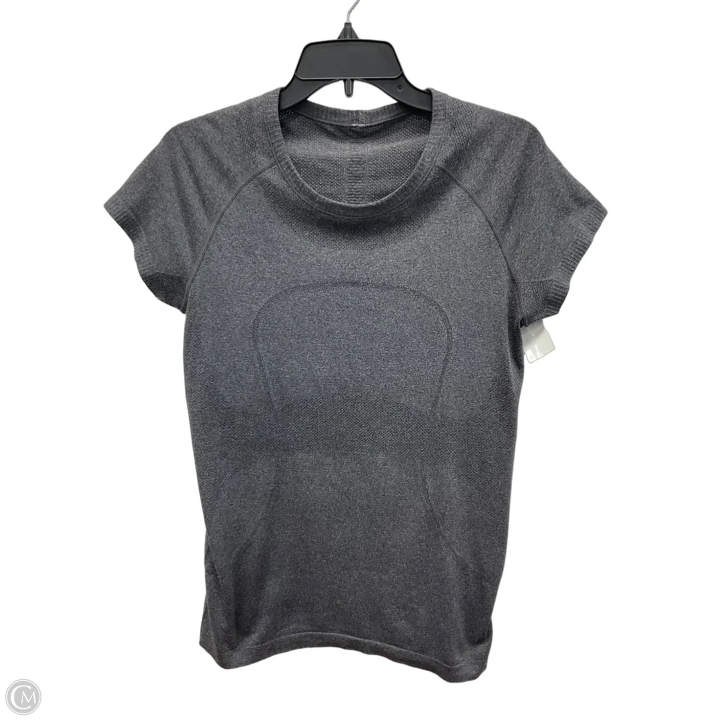 Athletic Top Short Sleeve By Lululemon In Grey, Size: L