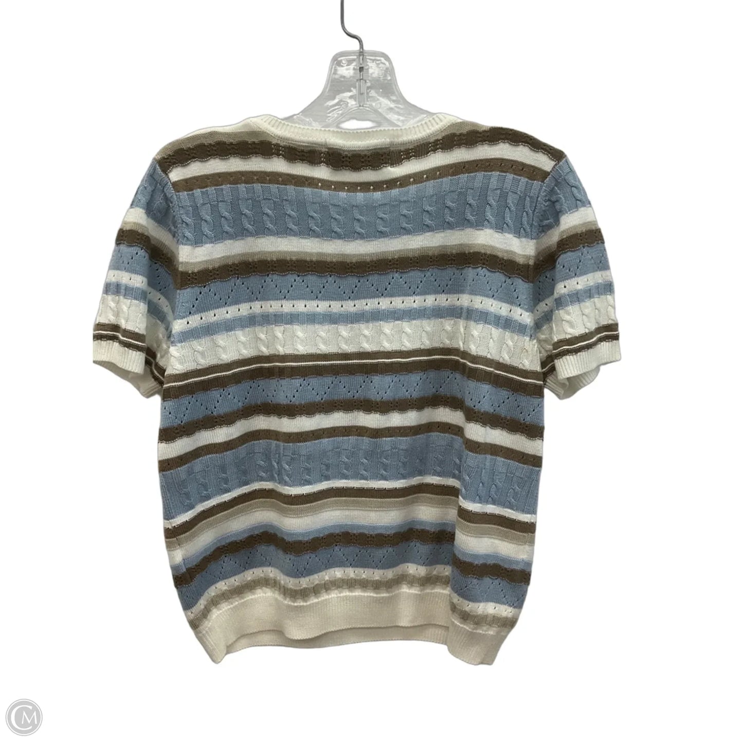 Top Short Sleeve By Alfred Dunner In Blue & Brown, Size: Sp
