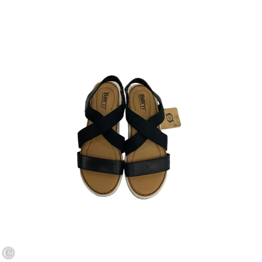 Sandals Flats By Born In Black & Tan, Size: 7