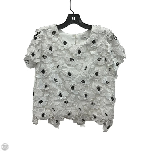 Top Short Sleeve Designer By Milly In Black & White, Size: M