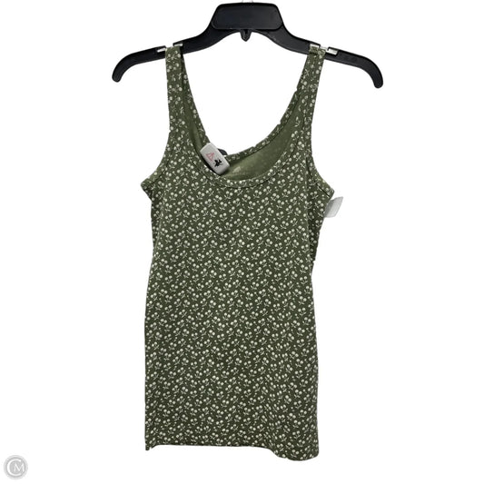 Top Sleeveless By Banana Republic In Green & White, Size: M