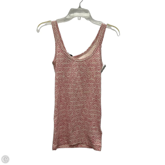 Top Sleeveless By Banana Republic In Pink & White, Size: M