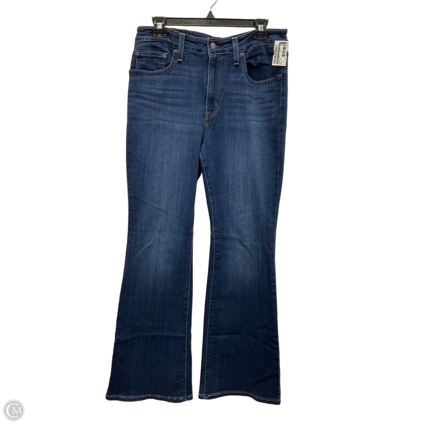 Jeans Flared By Levis In Blue Denim, Size: 8