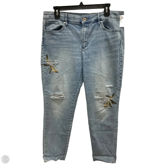 Jeans Straight By White House Black Market In Blue Denim, Size: 12