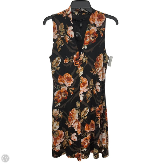 Dress Casual Midi By White House Black Market In Black & Orange, Size: M