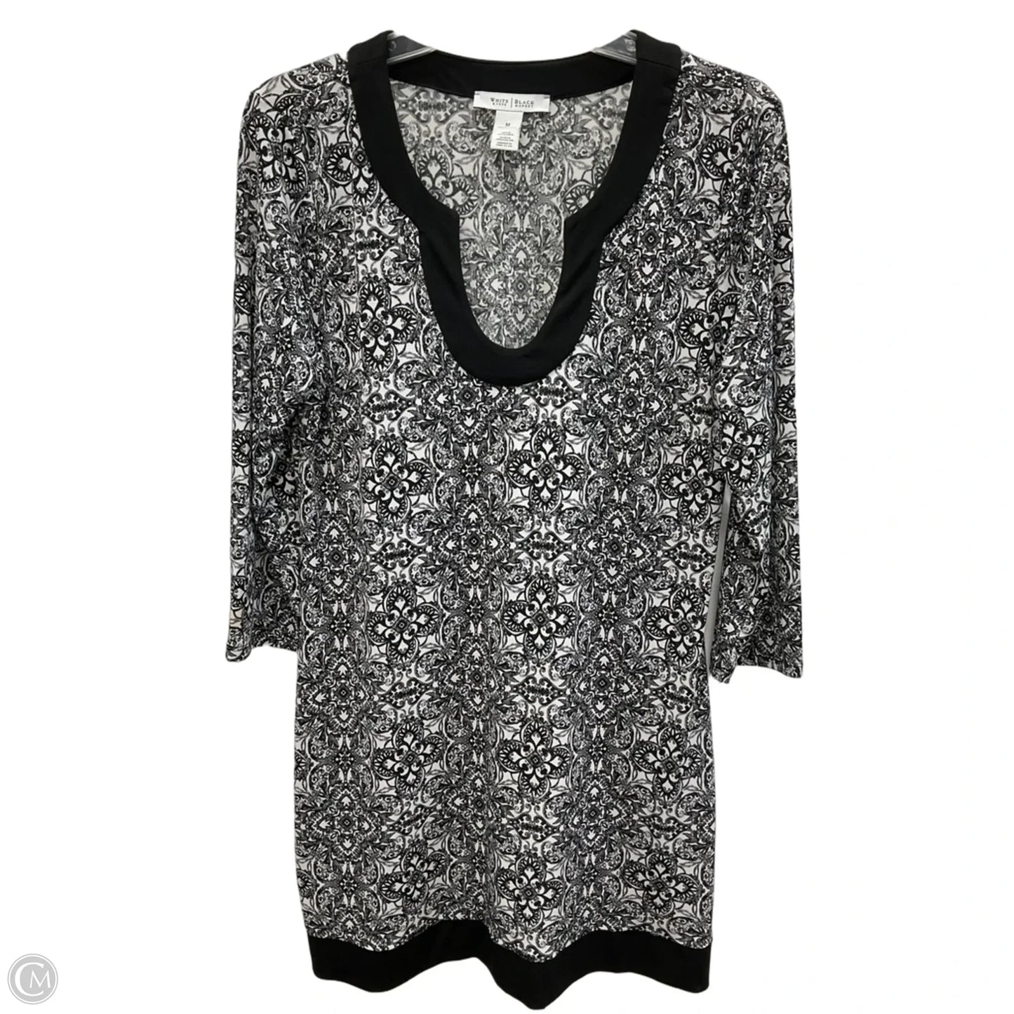 Dress Casual Midi By White House Black Market In Black & White, Size: M