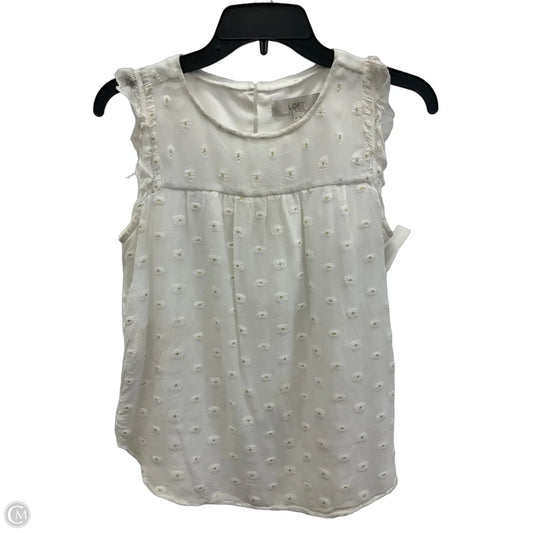 Top Sleeveless By Loft In White, Size: Sp