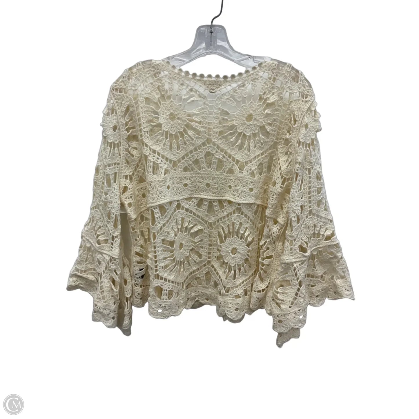 Top 3/4 Sleeve By Pol In Cream, Size: Osfm