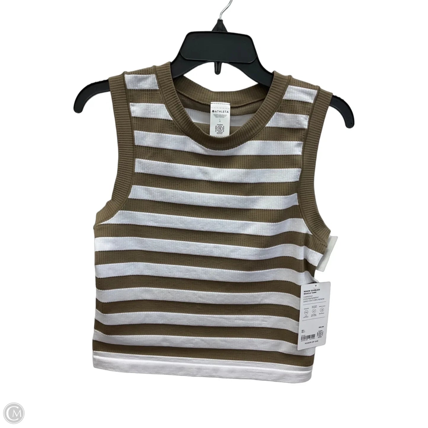 Athletic Tank Top By Athleta In Brown & White, Size: L