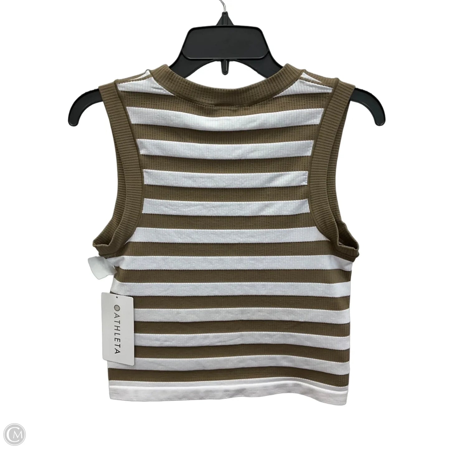 Athletic Tank Top By Athleta In Brown & White, Size: L
