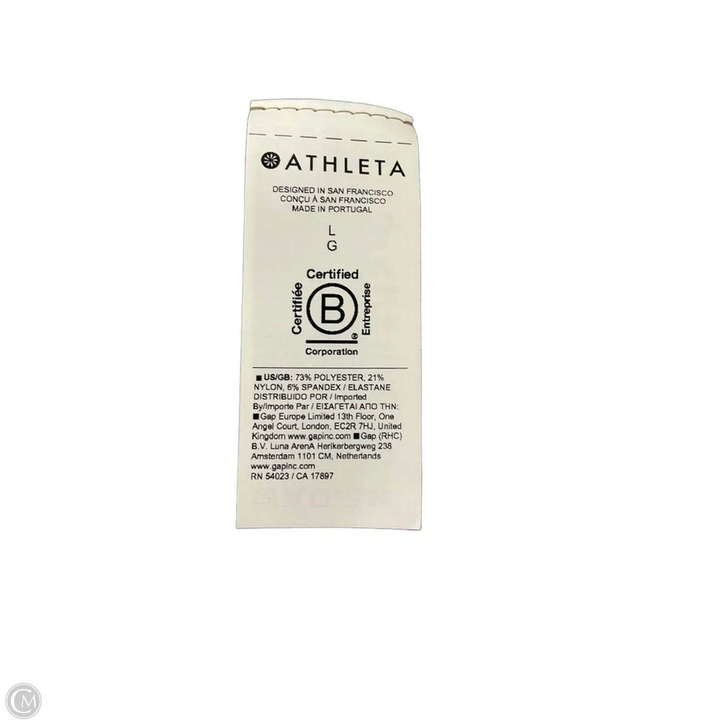 Athletic Tank Top By Athleta In Brown & White, Size: L