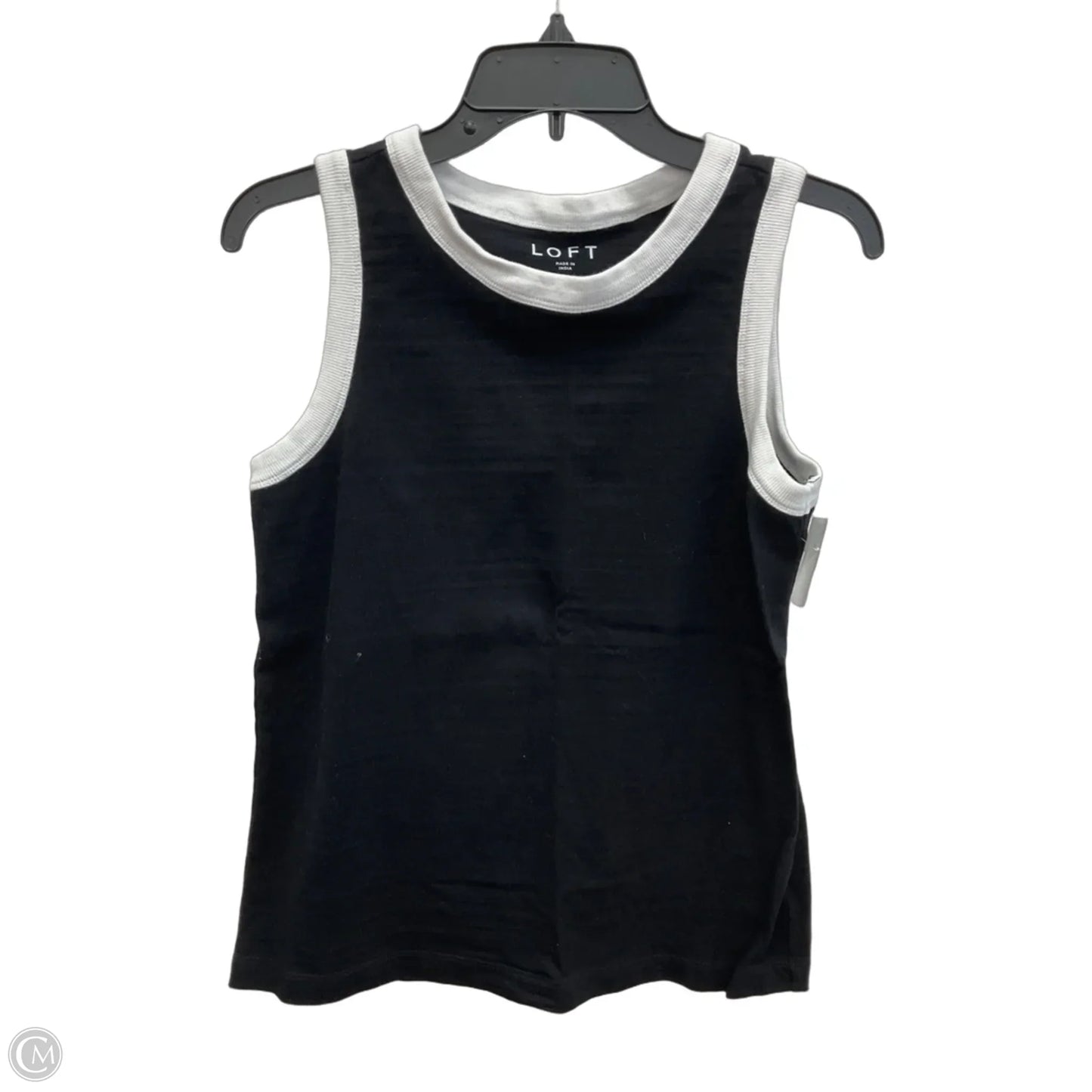 Top Sleeveless Basic By Loft In Black & White, Size: S