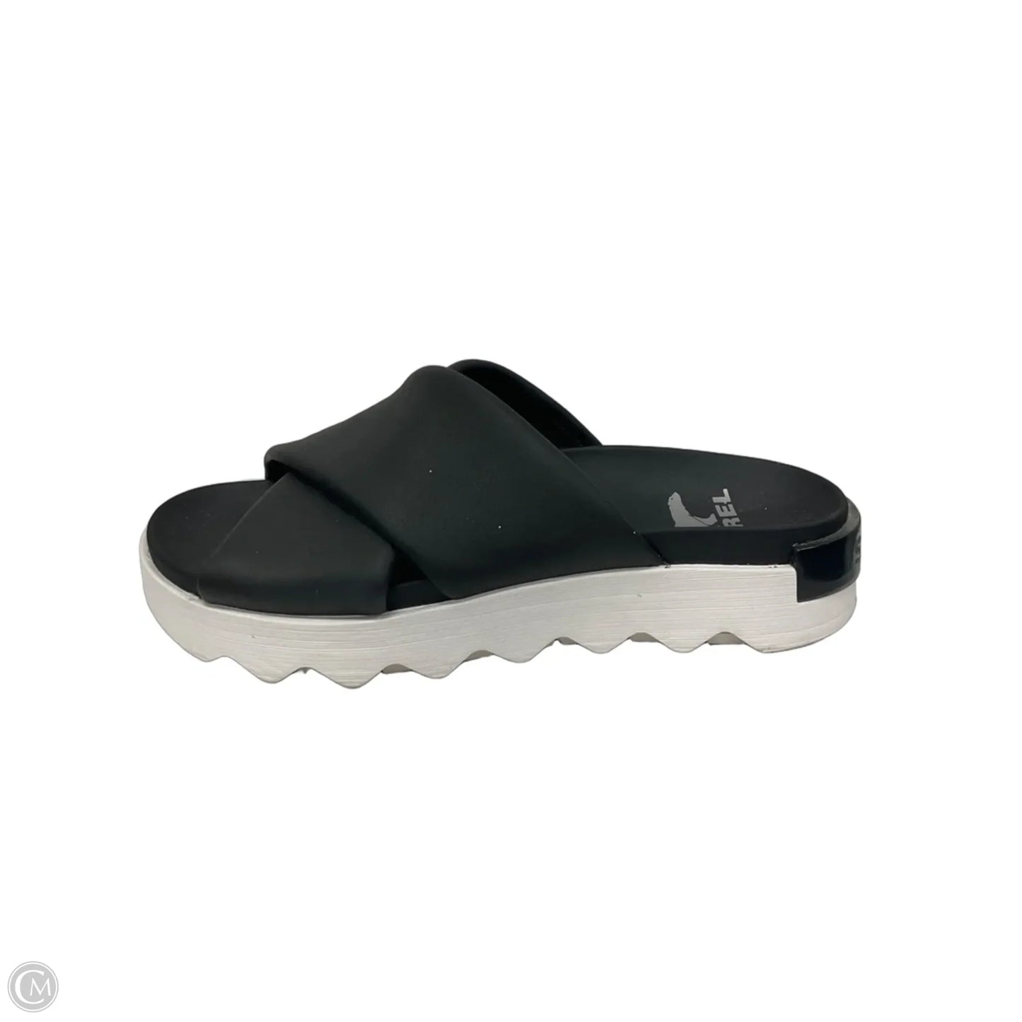 Sandals Flats By Sorel In Black & White, Size: 6.5