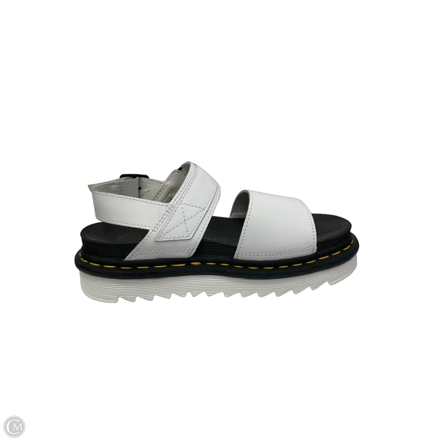 Sandals Flats By Dr Martens In Black & White, Size: 6