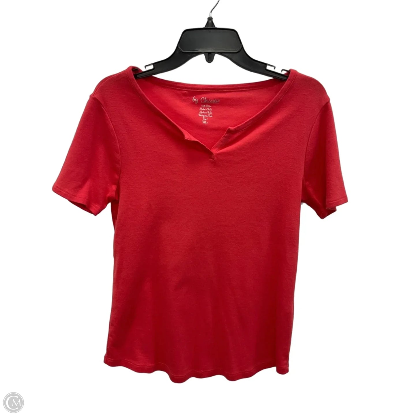 Top Short Sleeve By Chicos In Red, Size: M