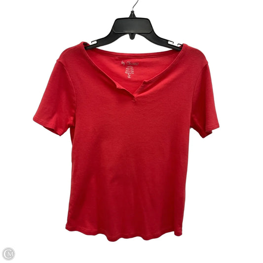 Top Short Sleeve By Chicos In Red, Size: M