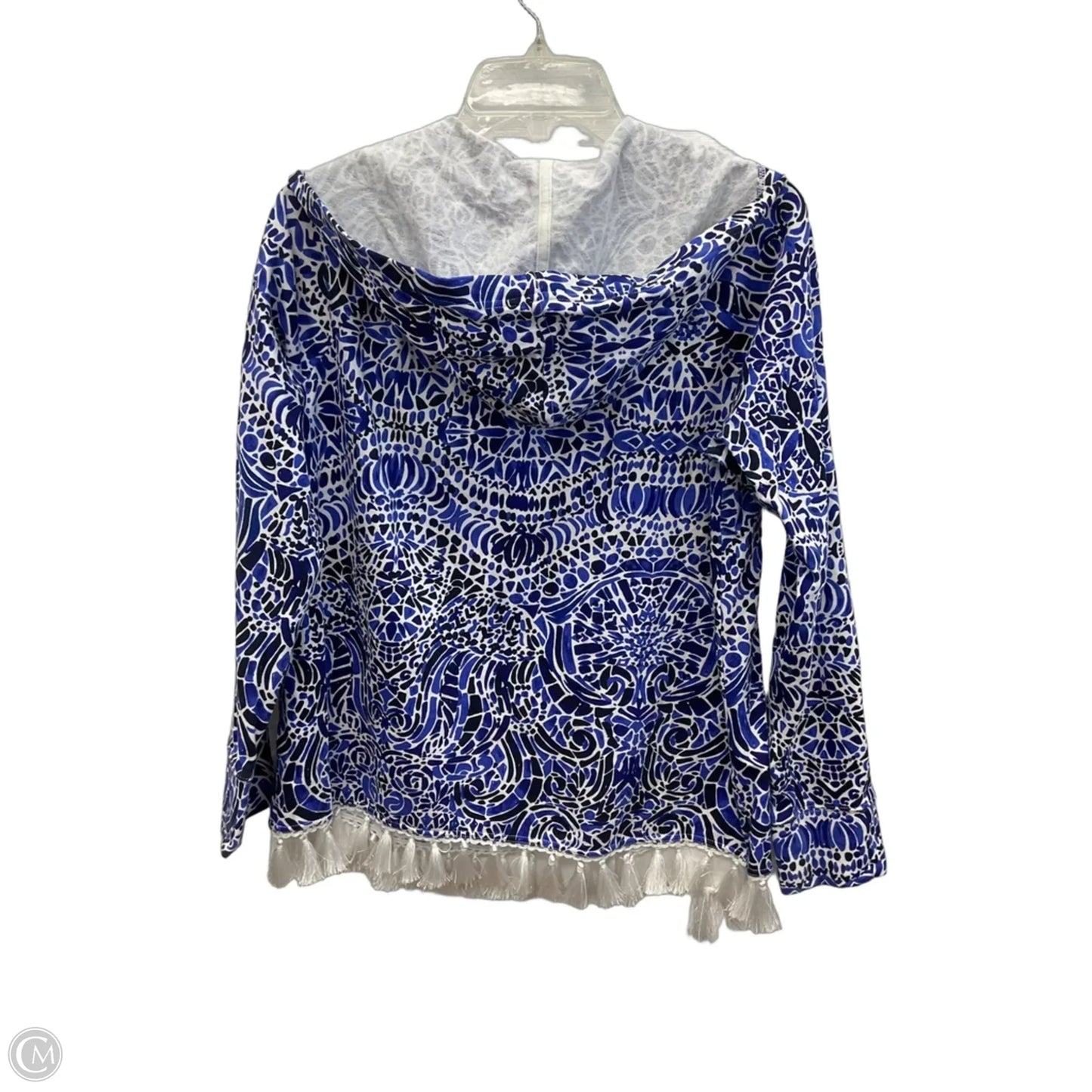 Sweatshirt Designer By Lilly Pulitzer In Blue & White, Size: L