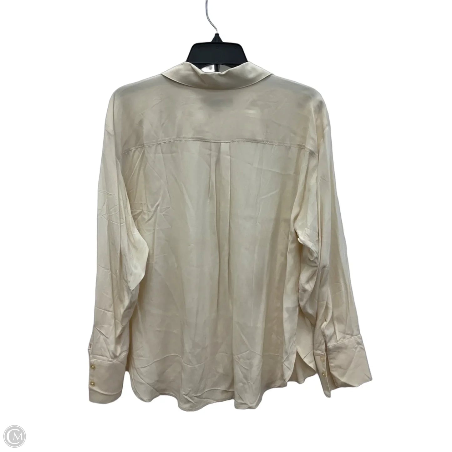 Blouse Long Sleeve By Loft In Cream, Size: M