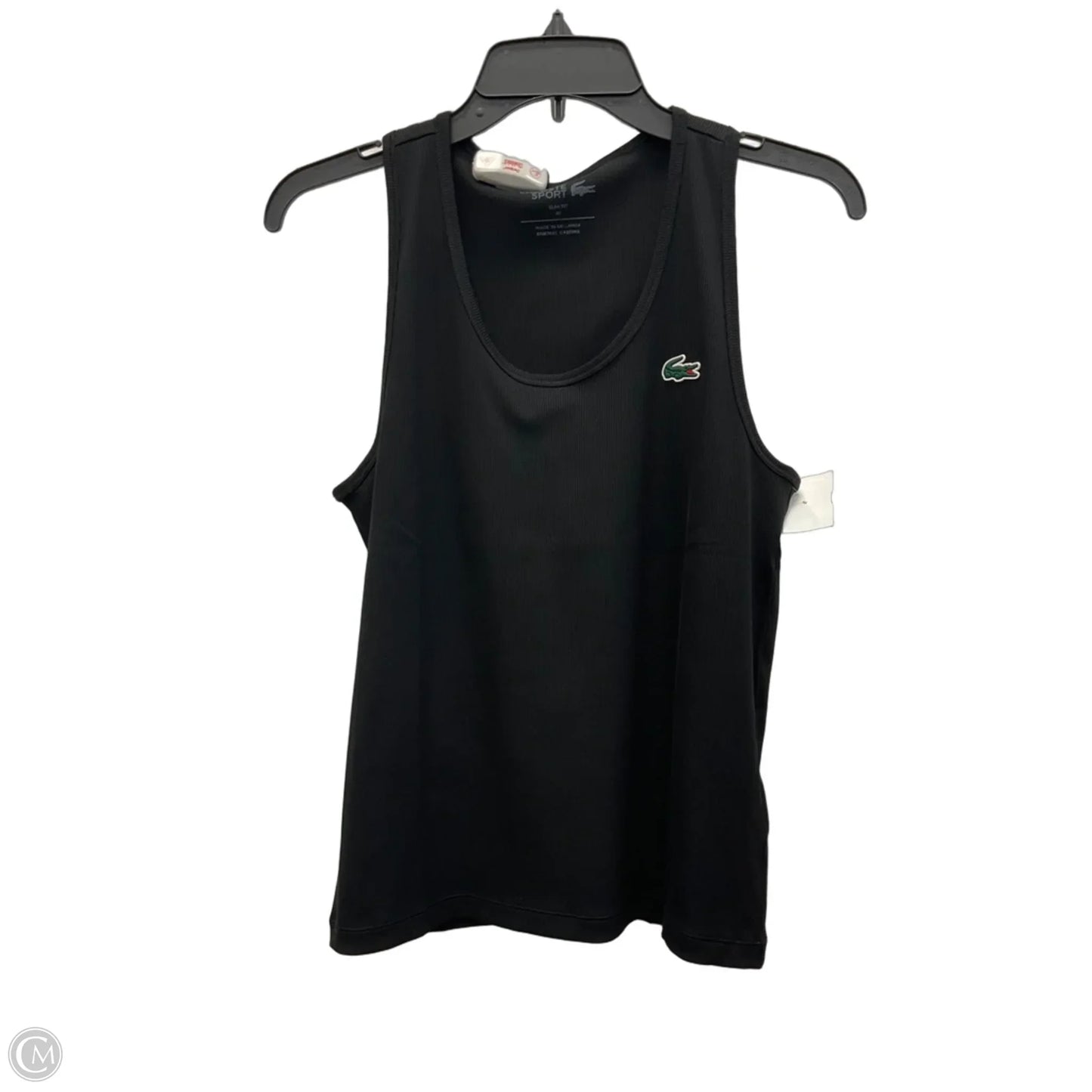 Athletic Tank Top By Lacoste In Black, Size: M