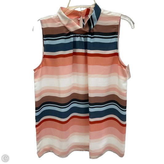 Top Sleeveless By Loft In Blue & Pink, Size: S