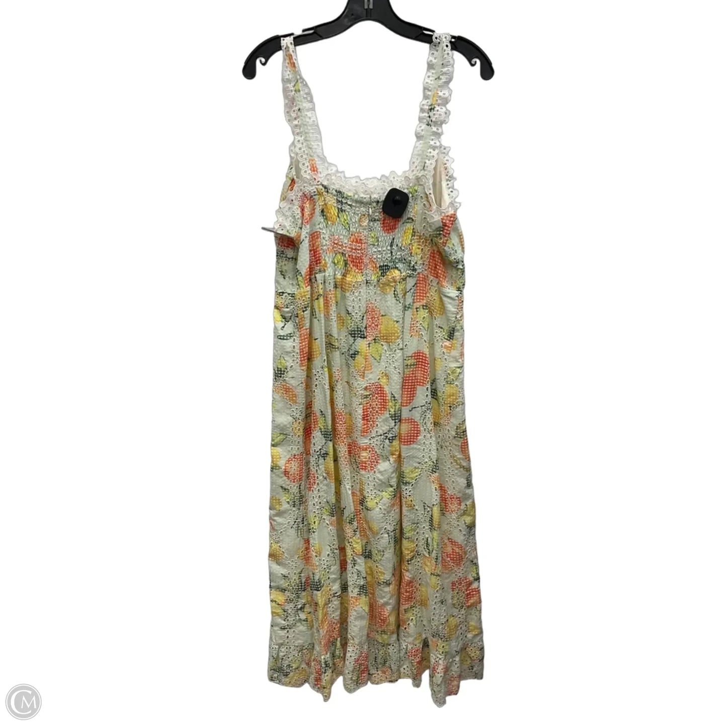 Dress Casual Maxi By Anthropologie In Green & Yellow, Size: L