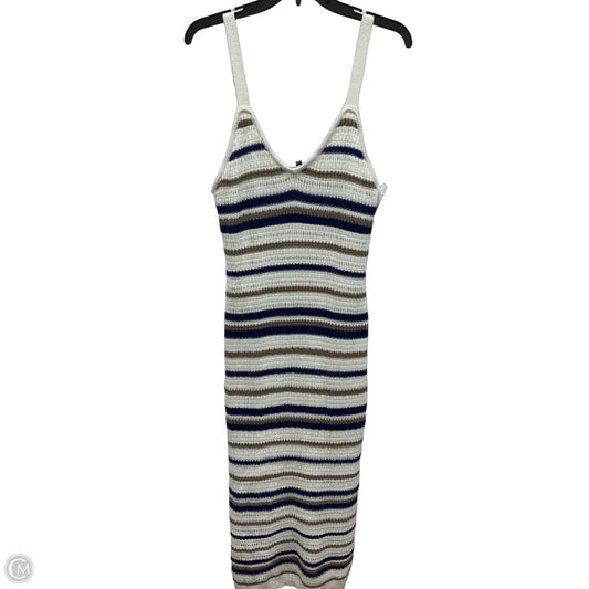 Dress Casual Maxi By Freshman In Blue & White, Size: Xl