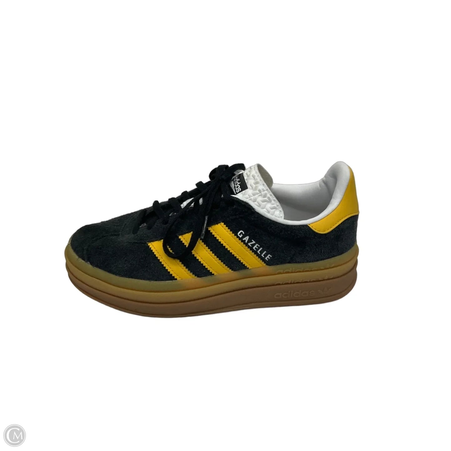 Shoes Sneakers By Adidas In Black & Yellow, Size: 7