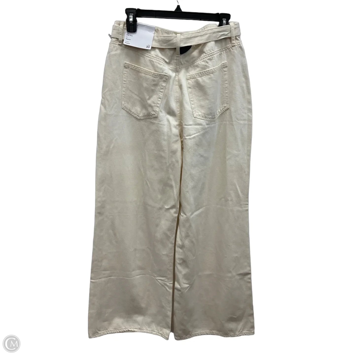 Jeans Wide Leg By Loft In White Denim, Size: 10