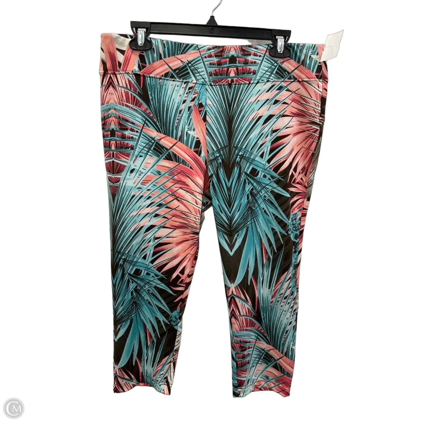 Athletic Leggings By Boston Proper In Blue & Pink, Size: L