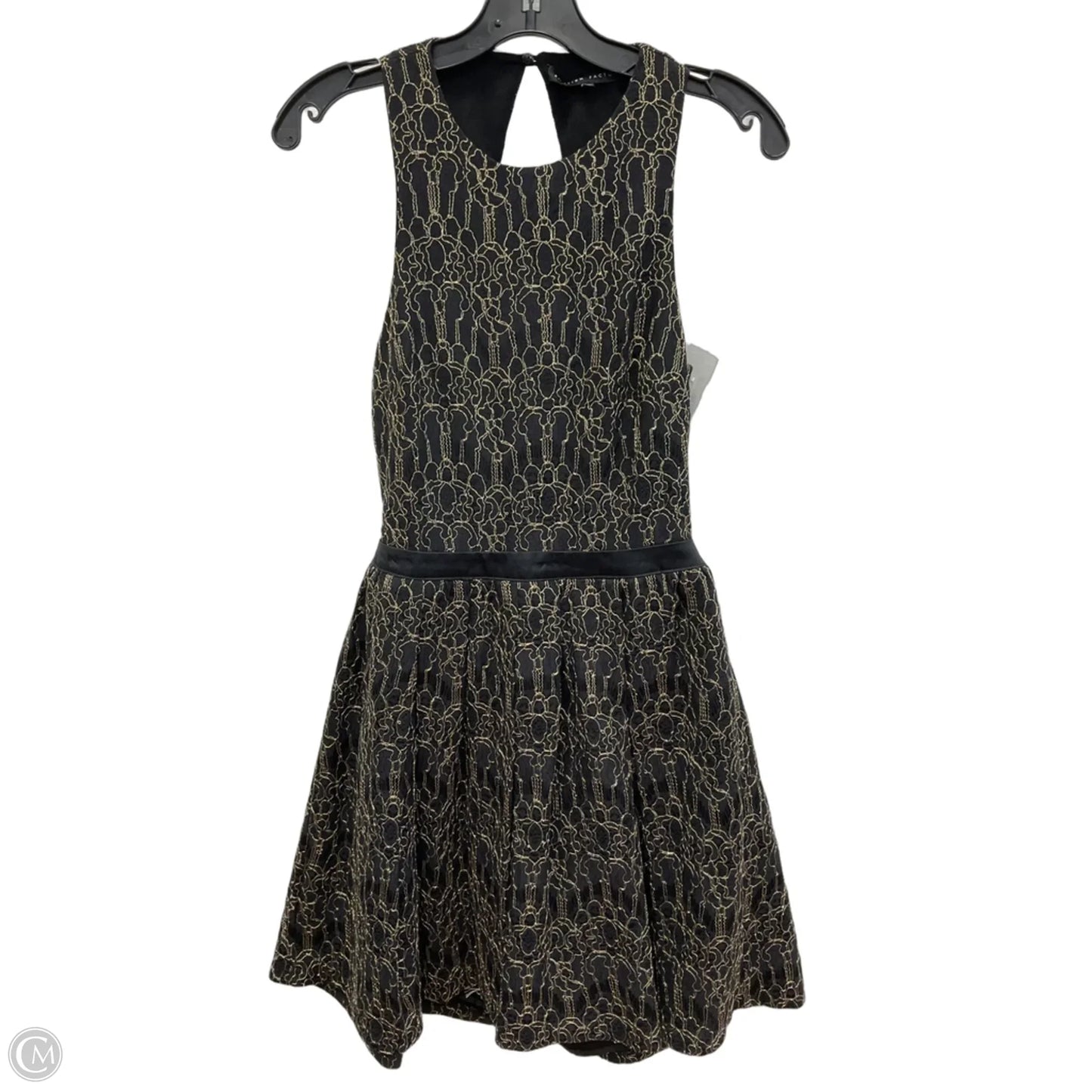 Dress Party Short By English Factory In Black & Gold, Size: S