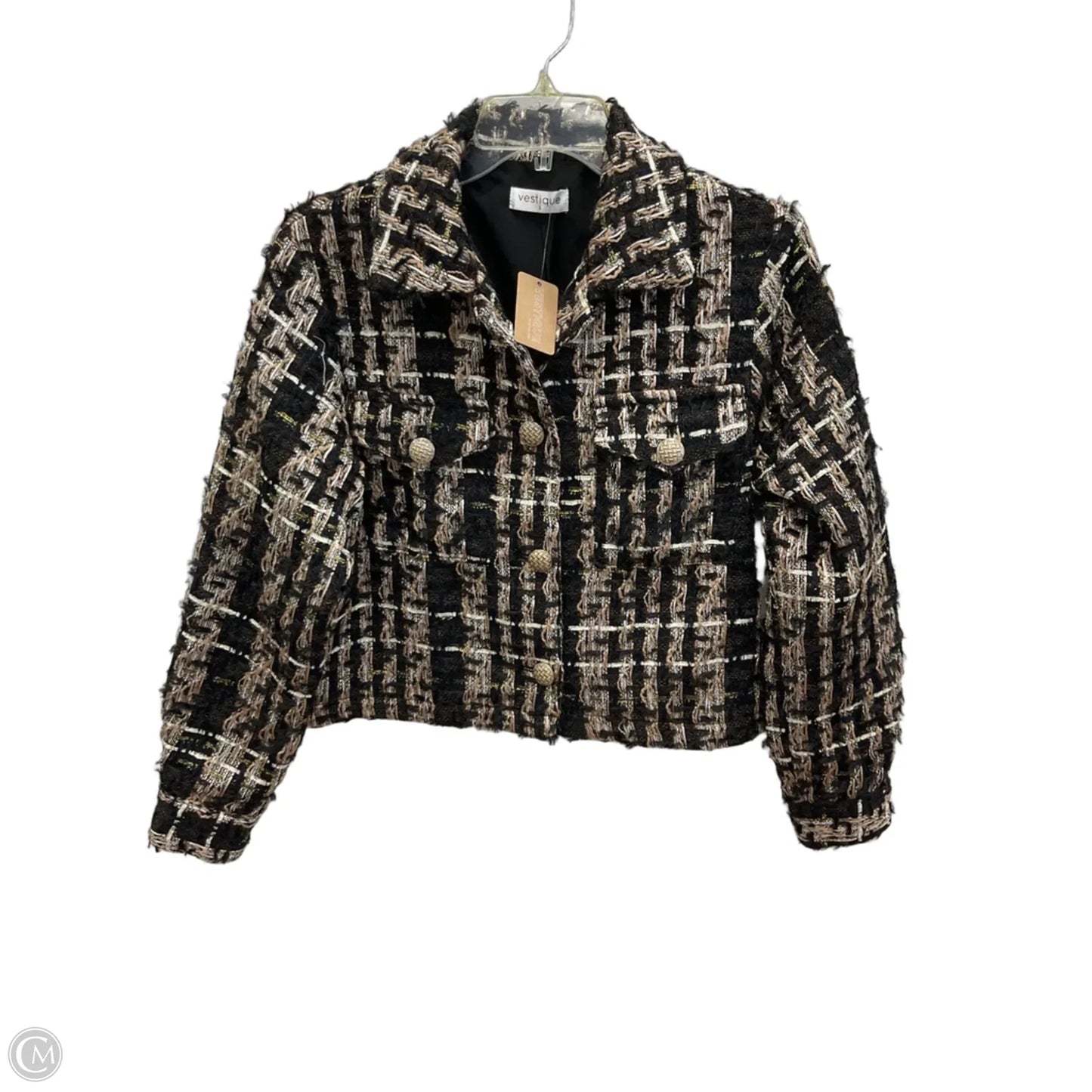 Blazer By Vestique In Black & Brown, Size: S
