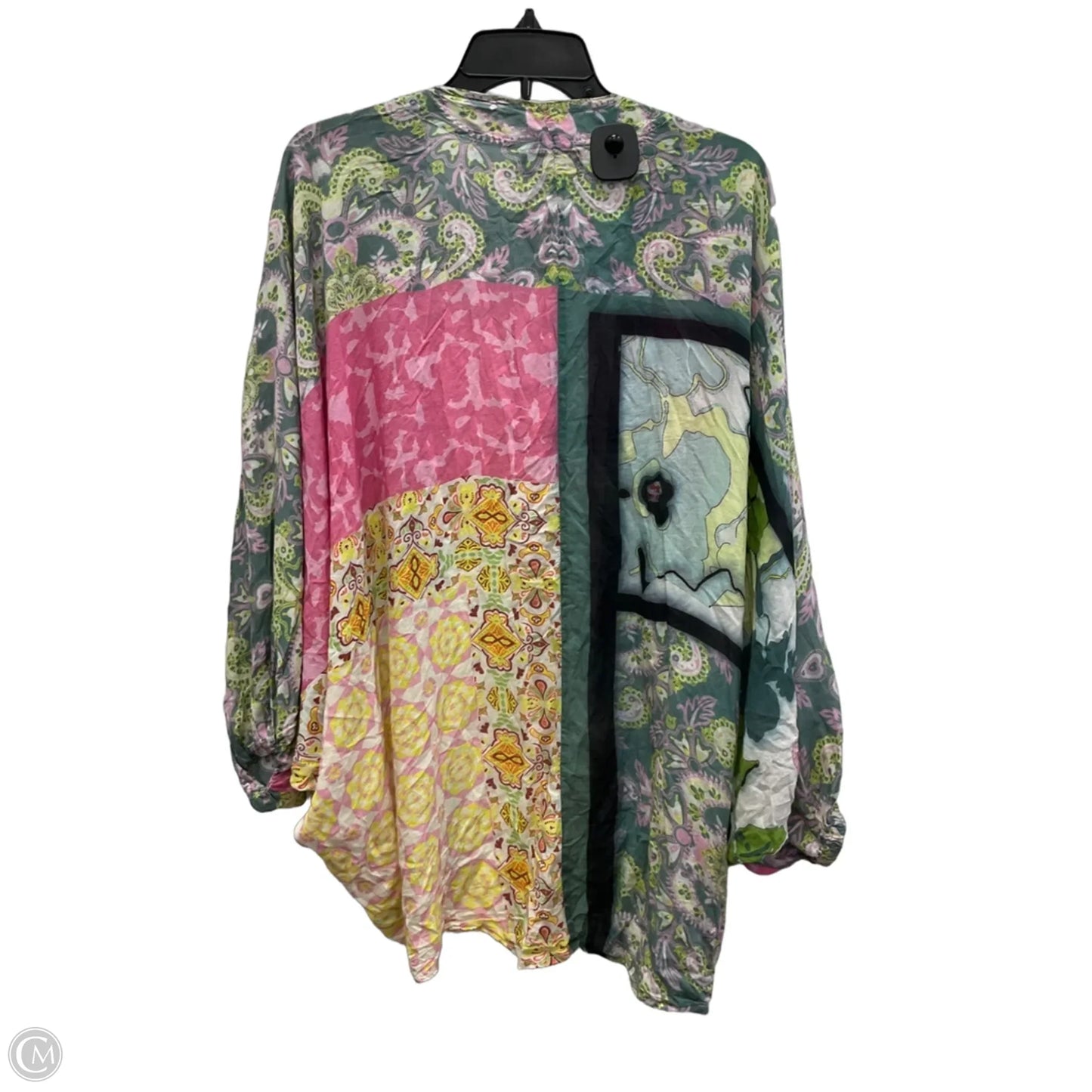 Swimwear Cover-up By Anthropologie In Green & Yellow, Size: Osfm