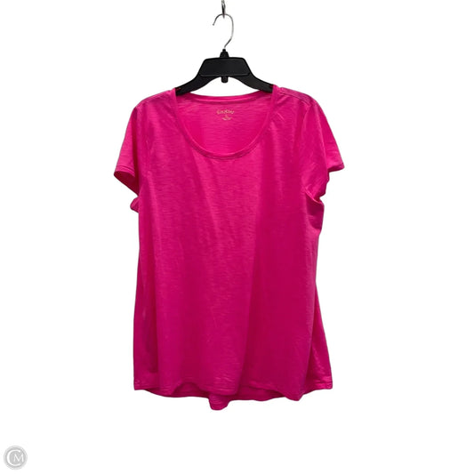 Top Short Sleeve Designer By Lilly Pulitzer In Pink, Size: Xl