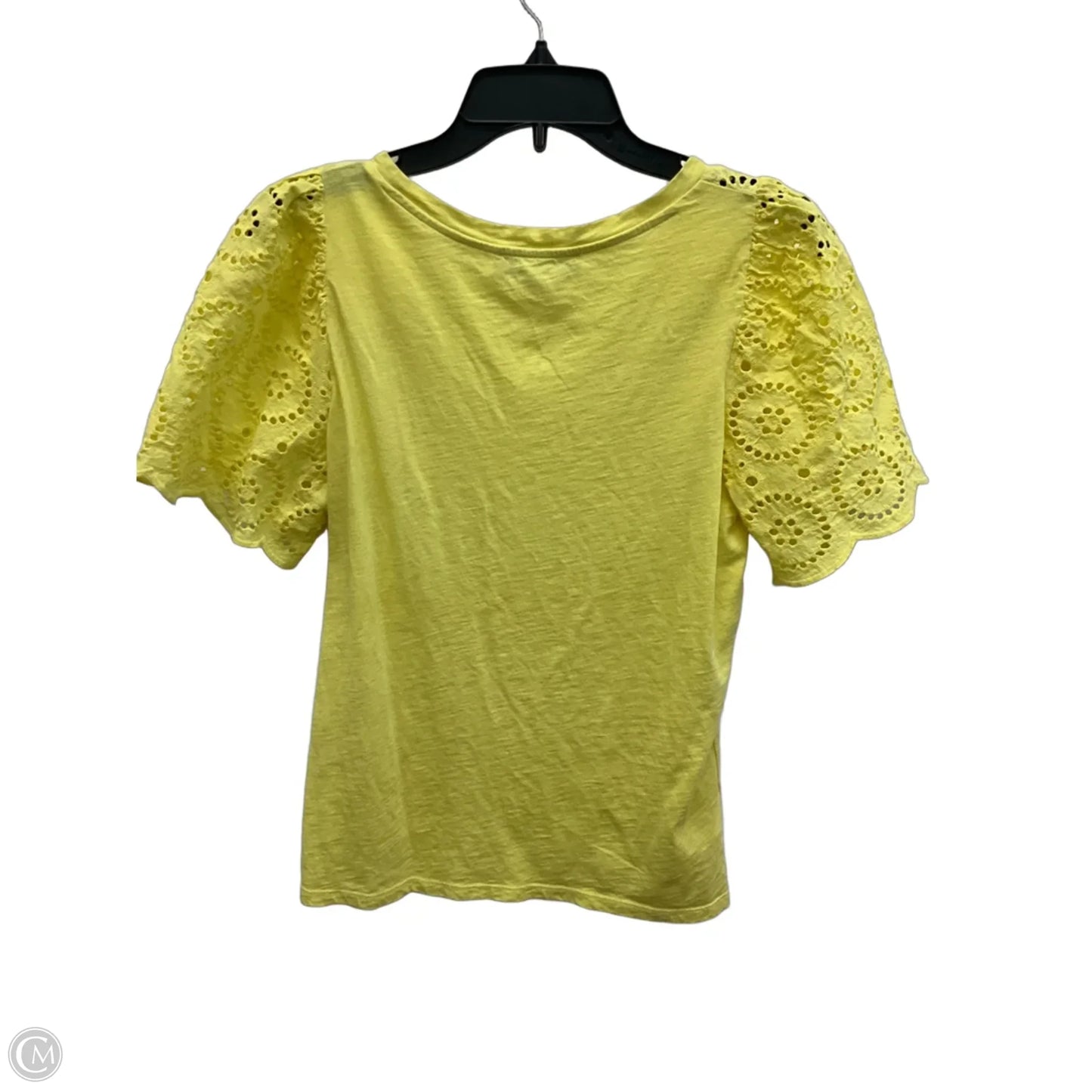 Top Short Sleeve By Loft In Yellow, Size: S