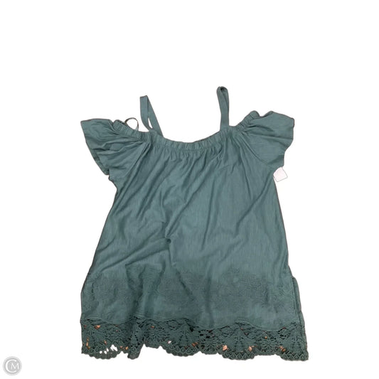 Top Short Sleeve By Lane Bryant In Green, Size: 1x