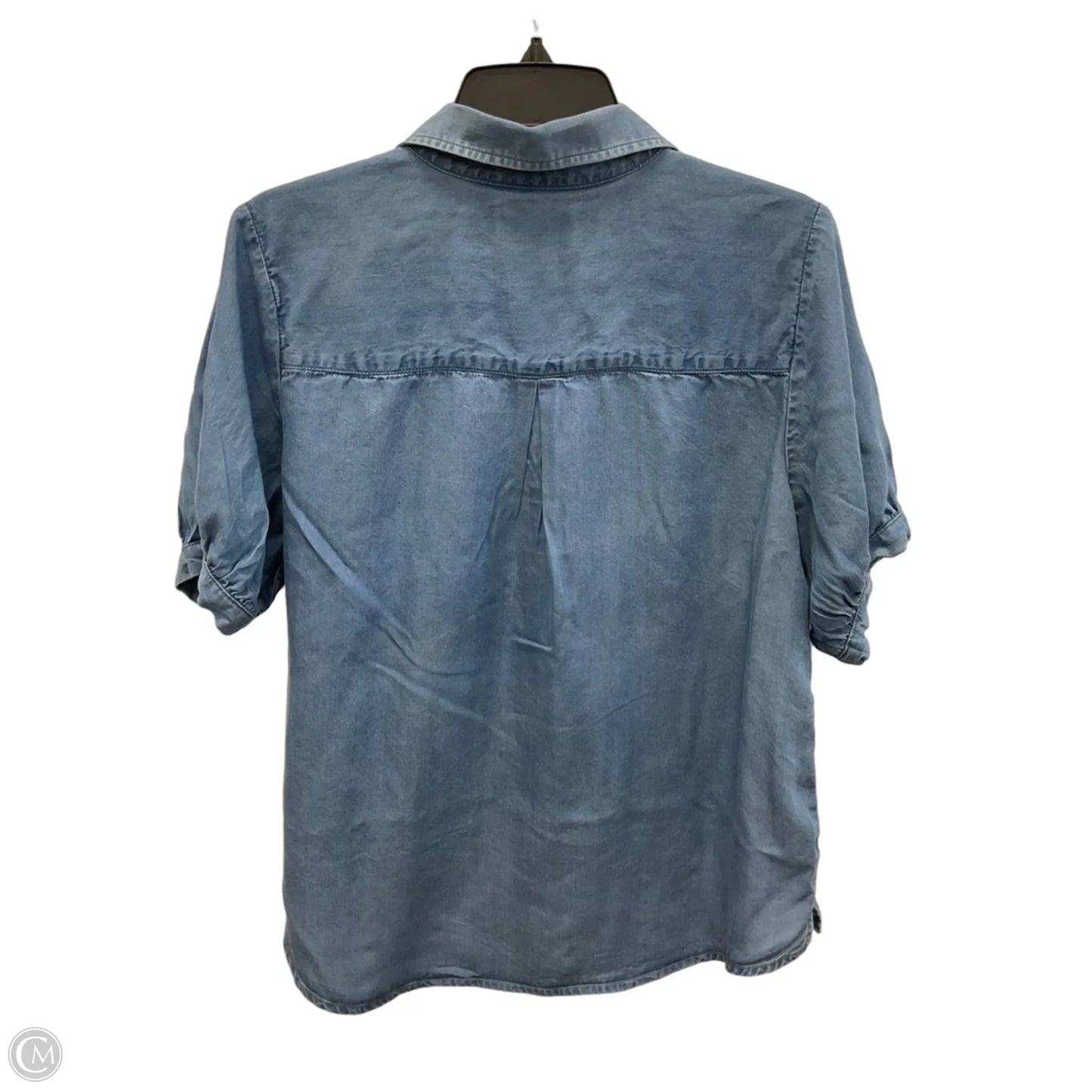 Top Short Sleeve By Lucky Brand In Blue Denim, Size: M