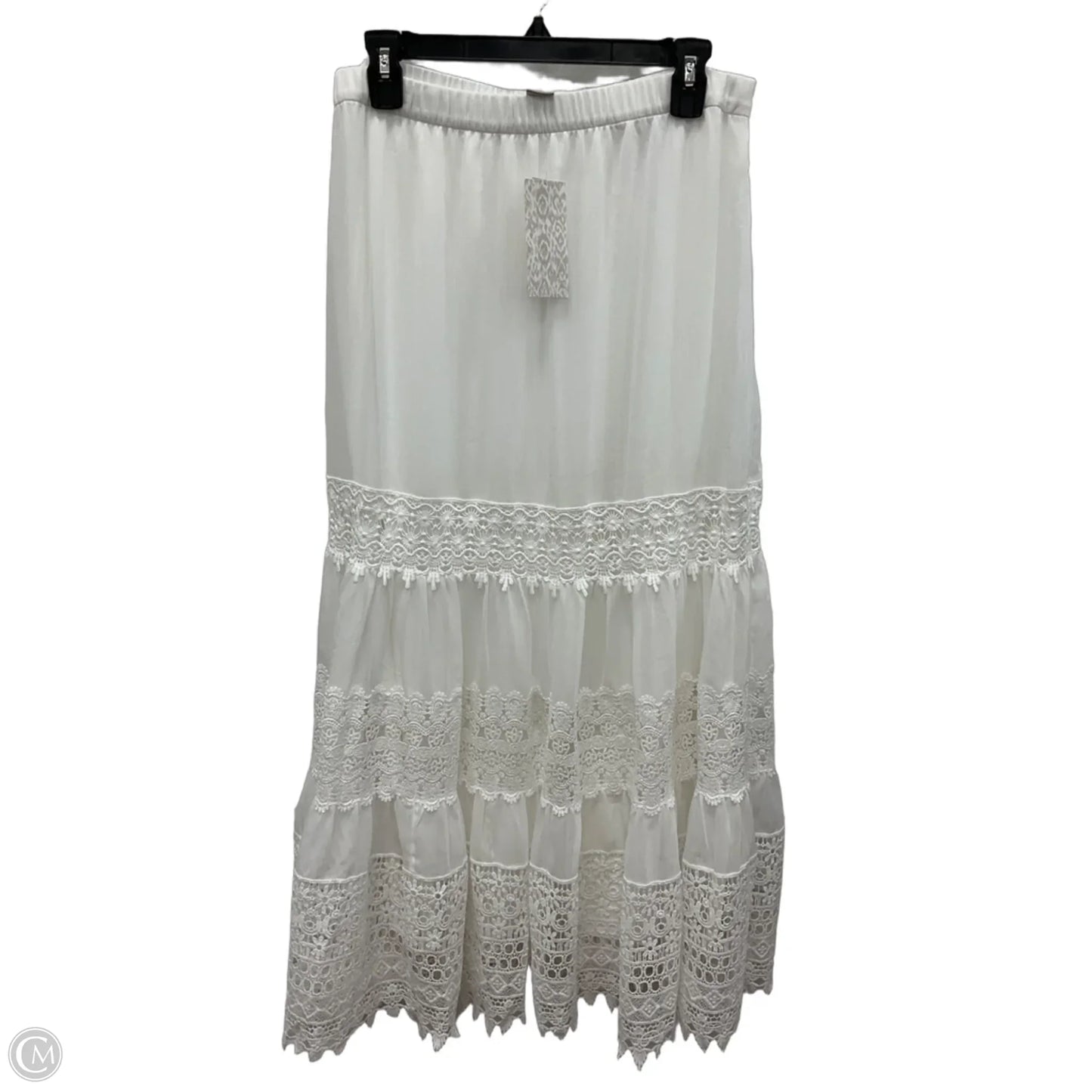 Skirt Maxi By Chicos In White, Size: M