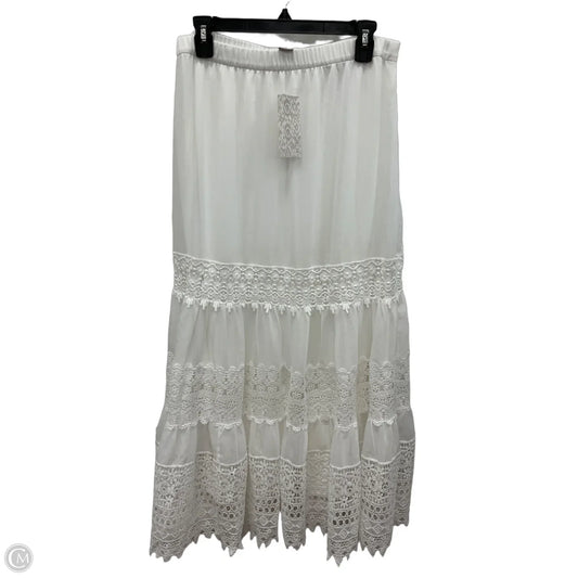 Skirt Maxi By Chicos In White, Size: M