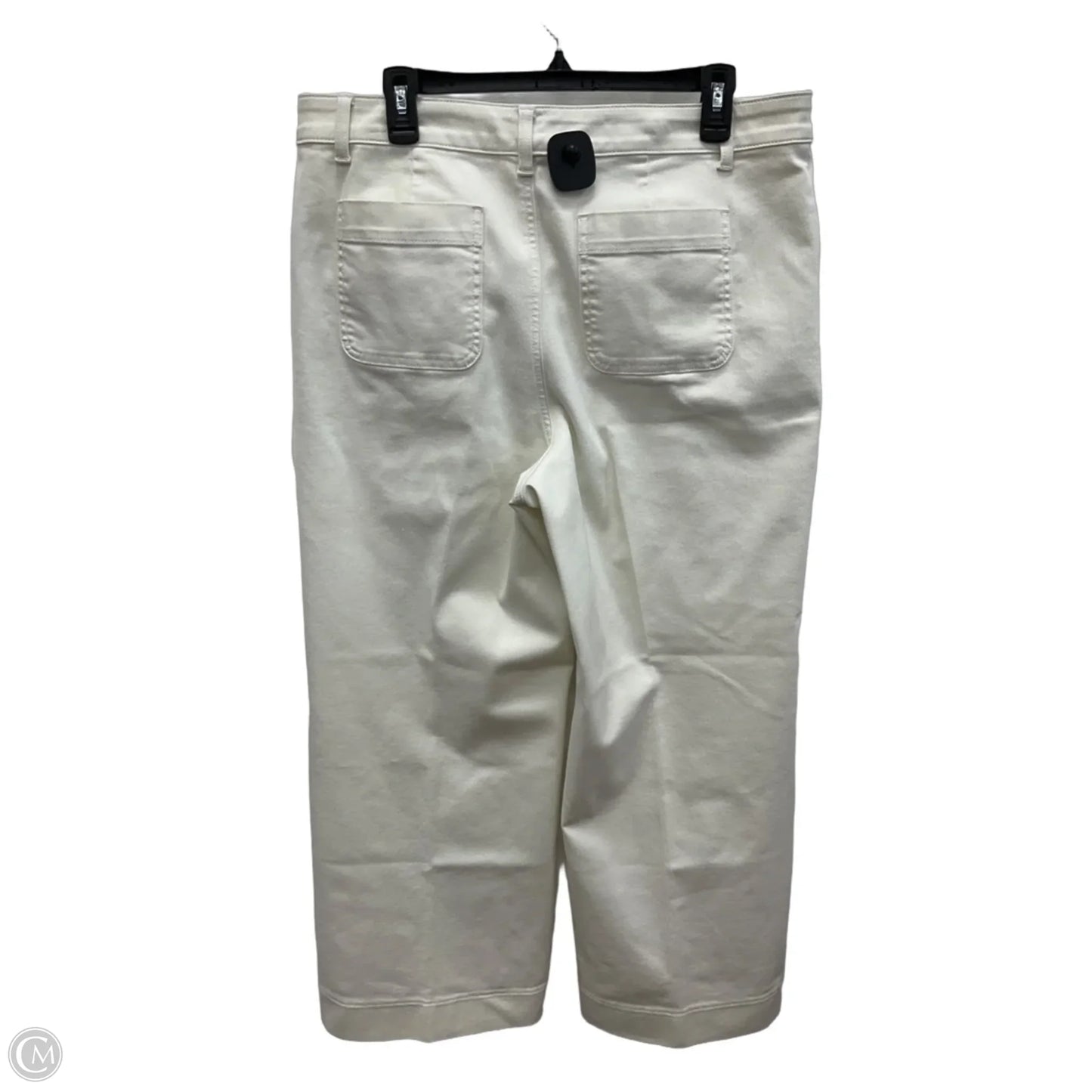 Jeans Wide Leg By Talbots In White Denim, Size: 14p